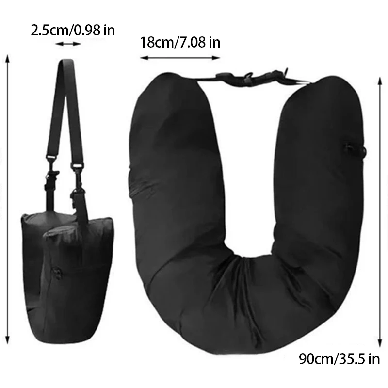 Compact Travel Neck Pillow with Adjustable Support – Space-Saving Comfort for Flights and Travel Adventures