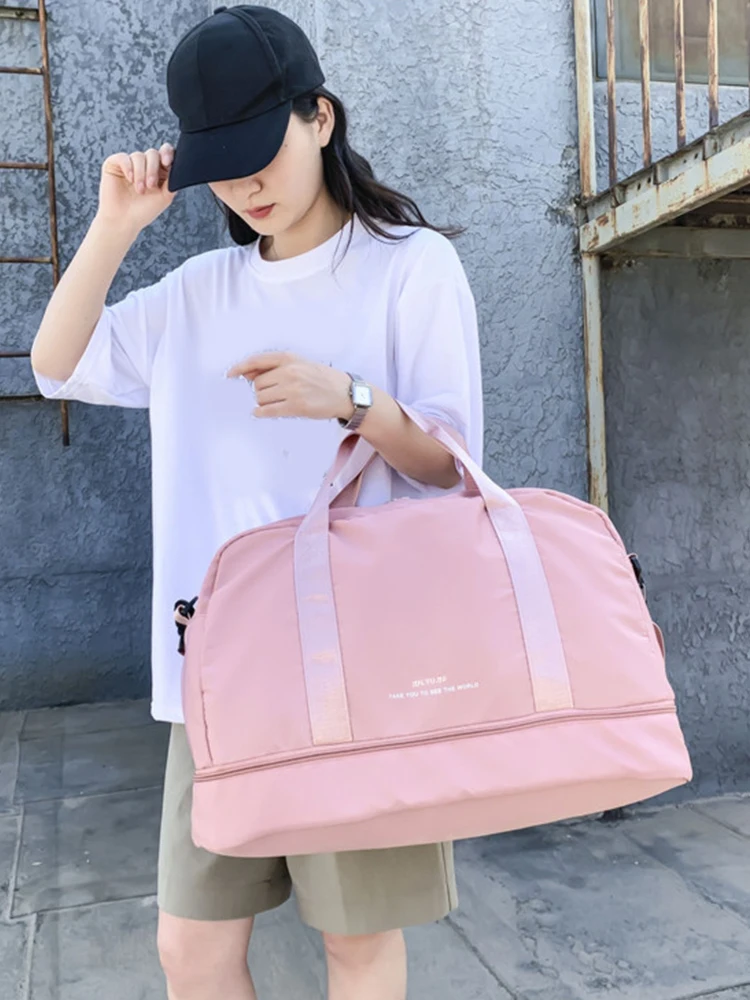 

Newest Nylon Casual Foldable Travel Bags Unisex Large Capacity Bag Luggage Organizer Women WaterProof Handbags Men Travel Bags