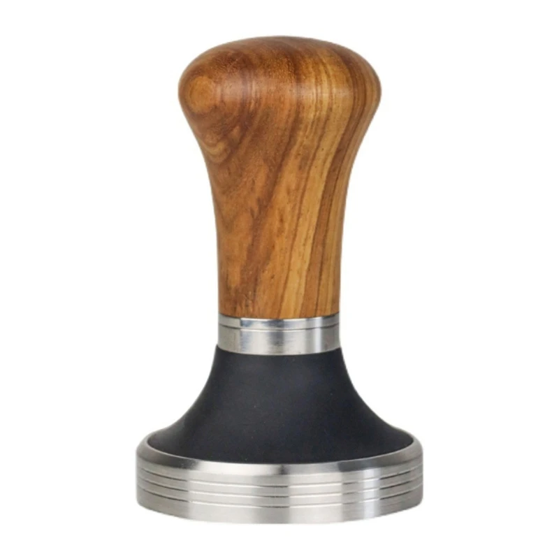 

Espresso Coffee Tamper Wooden Powder Hammer Portafilter 58mm Stainless Steel Barista Tool Coffee Accessory For Barista T8DF