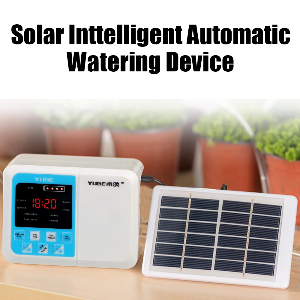 

Double Pump Controller Garden Drip Irrigation Device Watering Device for Plants Timer System Automatic Intelligent Solar Energy