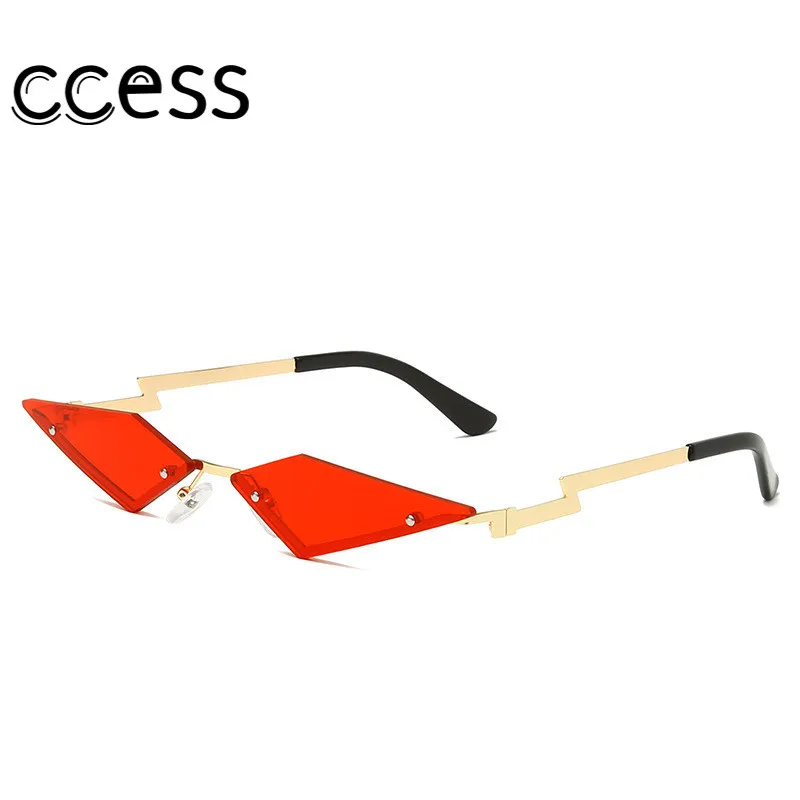 

Metal Vintage Sunglasses Women 2020 Rimless Cat Eye Sun Glasses Ladies Shades Triangle Eyeglasses UV400 gafas de sol mujer