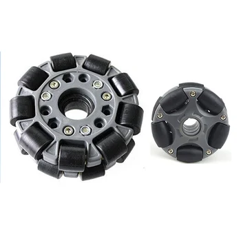Ruote in gomma per carrello Robot ROS, doppie ruote omnidirezionali in nylon, diametro 58 mm/100 mm