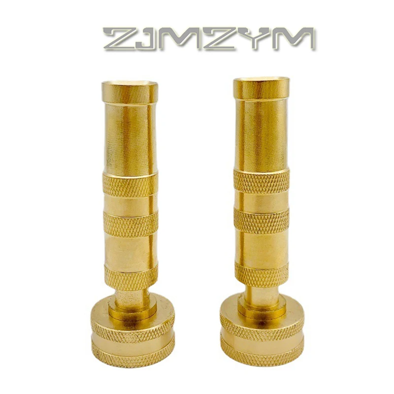 

2x 4 Inch Garden Brass Nozzle Double Seal Adjustable Garden Irrigation Gun Head High Pressure Hose Nozzles Sprayer