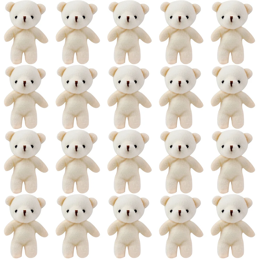 

5/10/12/18/20pcs 11cm Mini Stuffed Plush Teddy Bear Dolls Toys Tiny Bears Keychain Bag Hanging Pendant Children Birthday Gifts