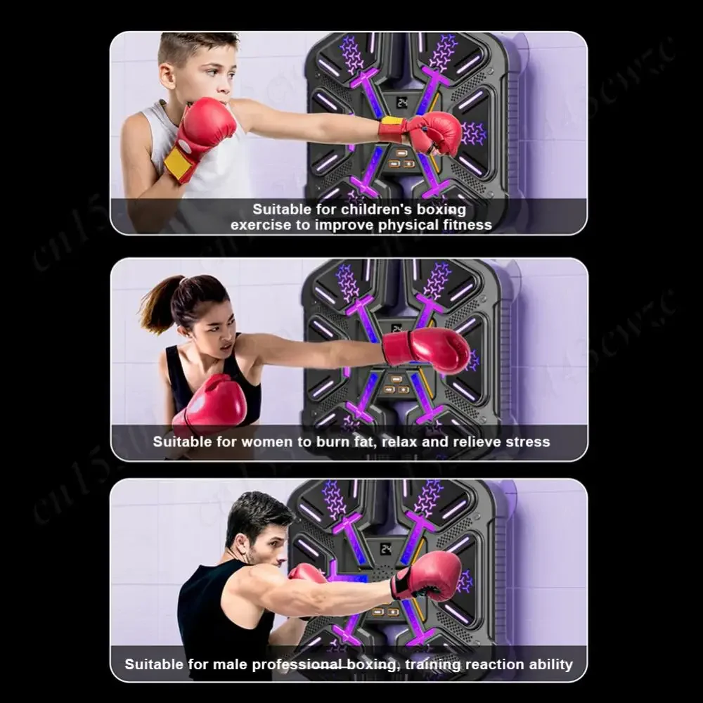 Smart Bluetooth Boxing Machine with Gloves,Smart Music Boxing Trainer Punching Equipment Bluetoot Wall-Mounted Wall Target Toys