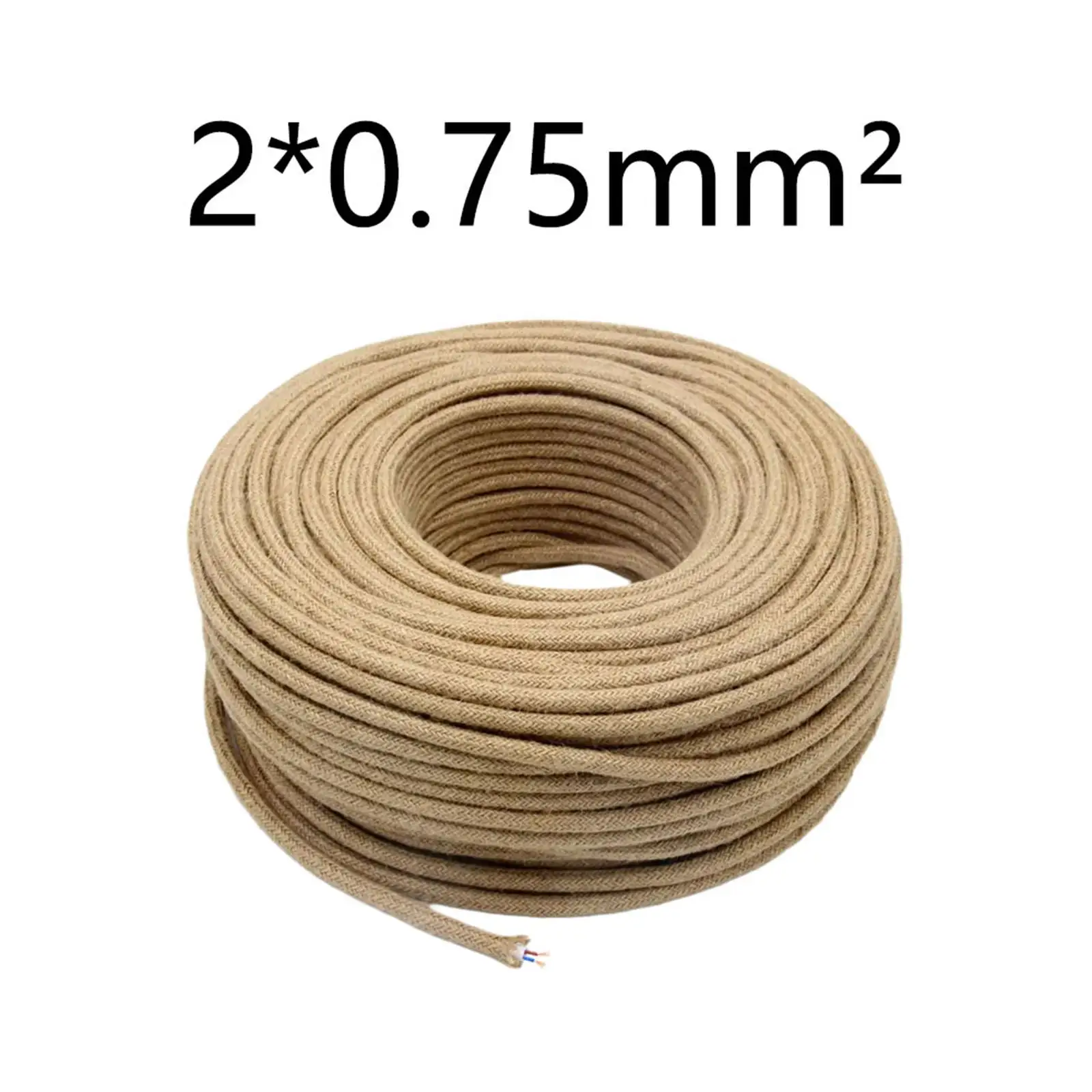 32.8피트 대마 로프 DIY 조명 프로젝트 빈티지 홈 데코 전기 와이어 (가정 거실, 농가, 사무실 DIY 프로젝트용)
