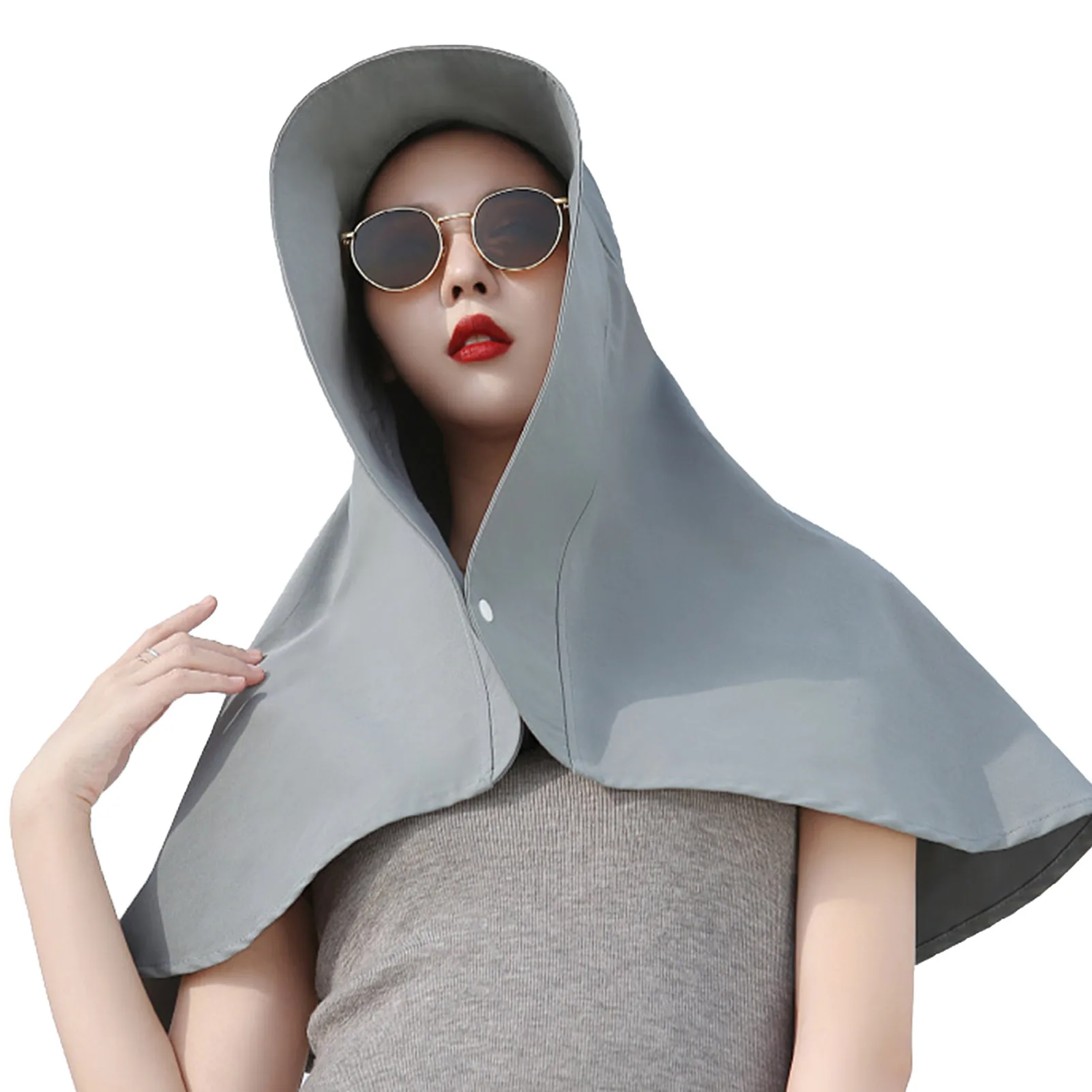 

Large Brim Sun Hat Womens Bucket Hats With Neck Flap Full Protection Outdoor UV Protection Safari Fishing Cycling Cap
