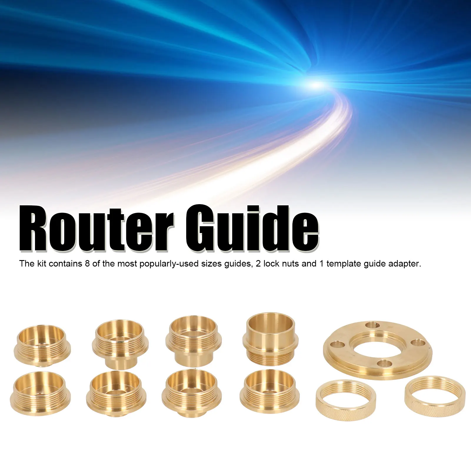 Set-Brass-Template-Router-Guides-Kit-with-Lock-Nut-Adapter-Router ...