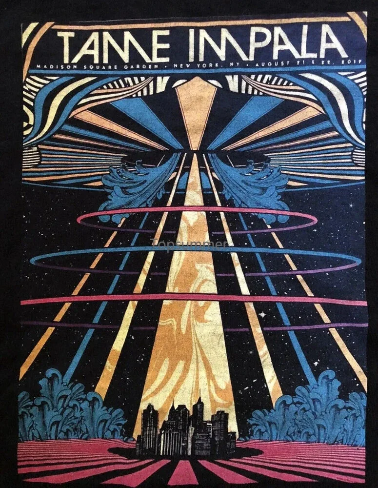 

Tame Impala 2019 Tour Band T-Shirt Black Men’S Sm Psych Pop Synth Pop