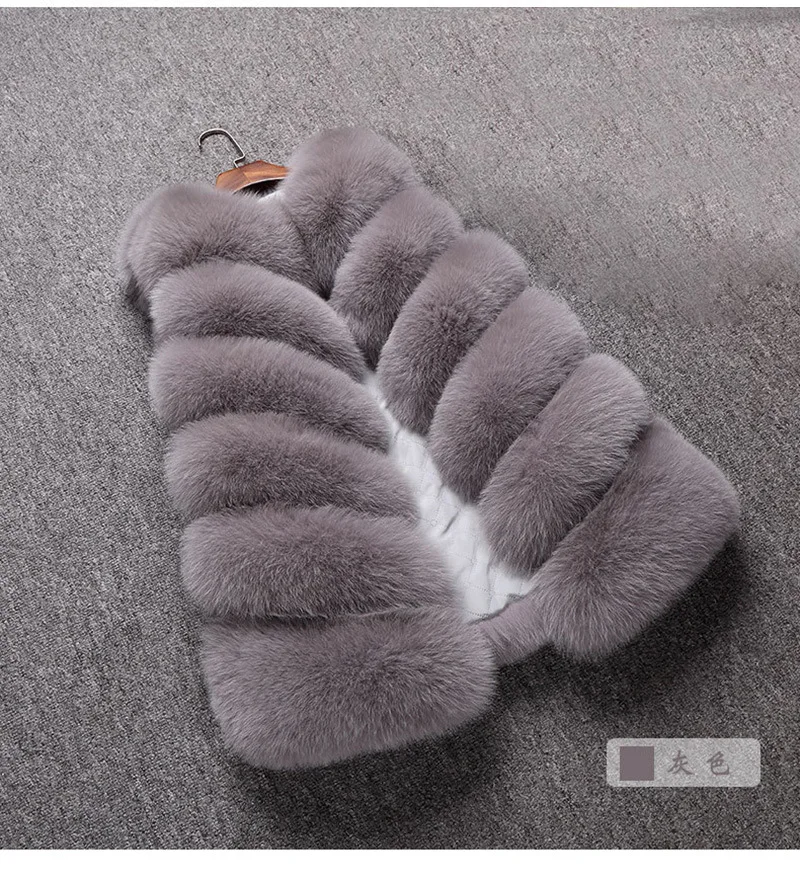 

Fox Fur Grass Vest New Combination Mid length Tank Top for Women