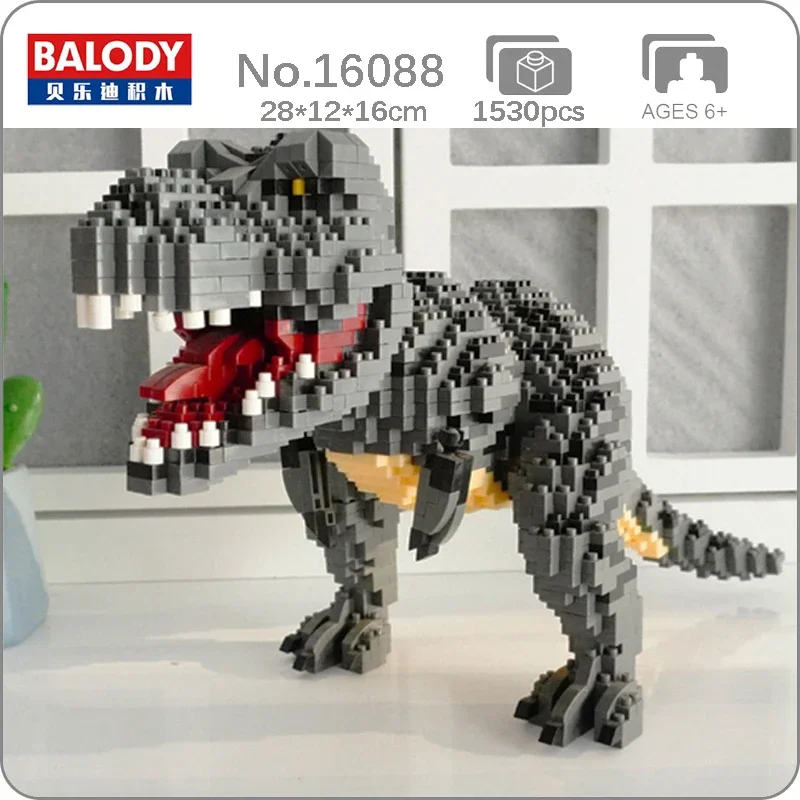 

Balody 16088 Jurassic Period Dinosaur Tyrannosaurus Rex Monster Animal Doll DIY Mini Diamond Blocks Bricks Building Toy No Box
