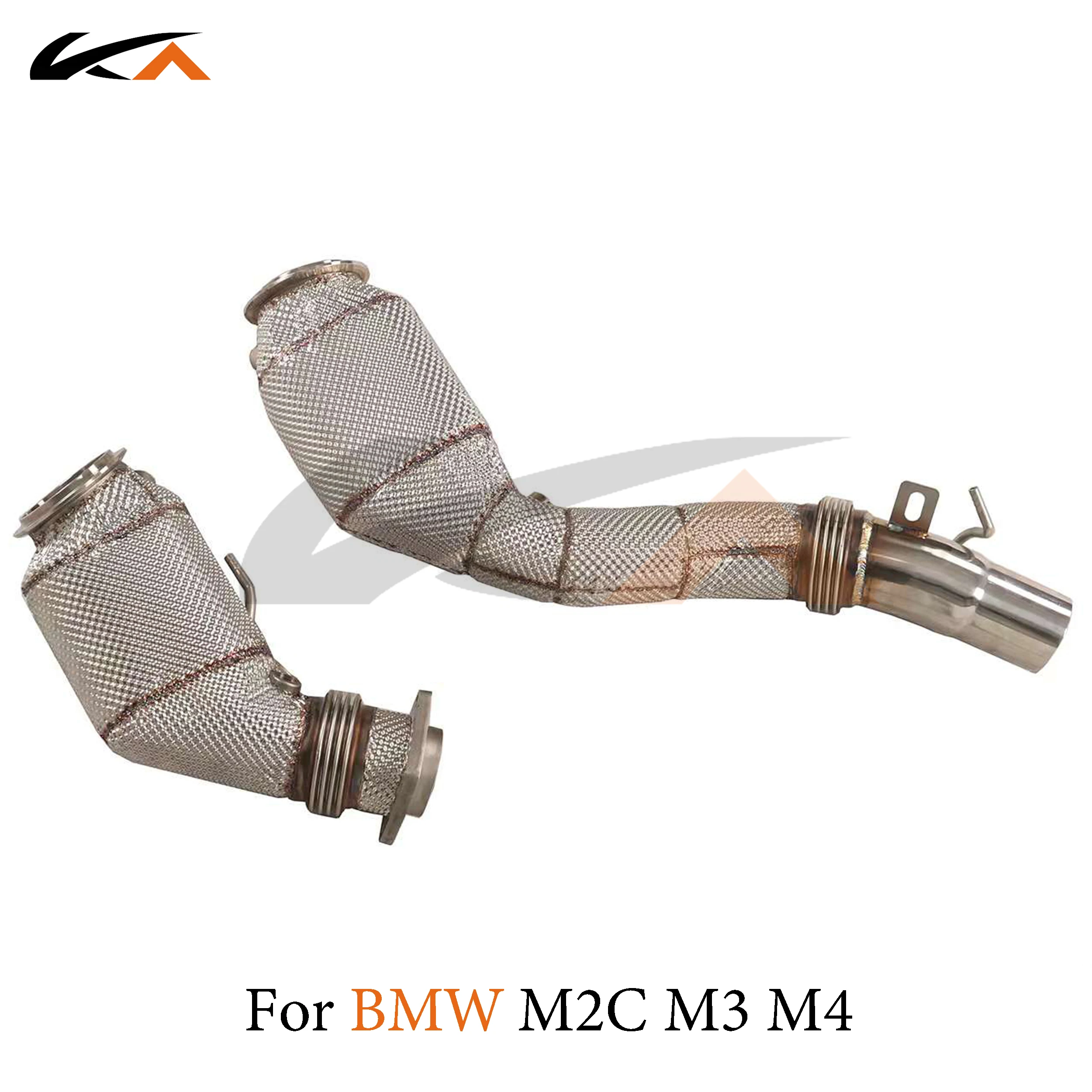 KA 튜닝 다운파이프 배기 스테인리스 스틸 헤더, BMW m2c m3 m4 f8x s55 3.0t 성능, 자동차 부품 열 차폐 촉매