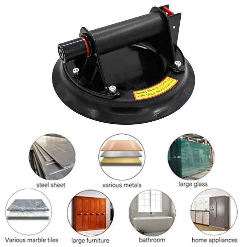 New Vacuum Suction Cup 8 Inch 200kg -250 Kg Bearing Capacity Heavy Duty Vacuum Lifter for Granite Tile Glass Manual Lifting