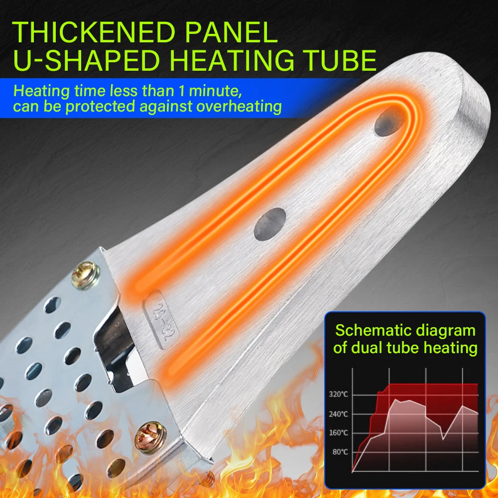 1200W 220V PPR 파이프 열융착기 20/25/32mm 다이 헤드 플라스틱 튜브 용접기 키트 (파이프 커터 포함) PE PVC 수도관용