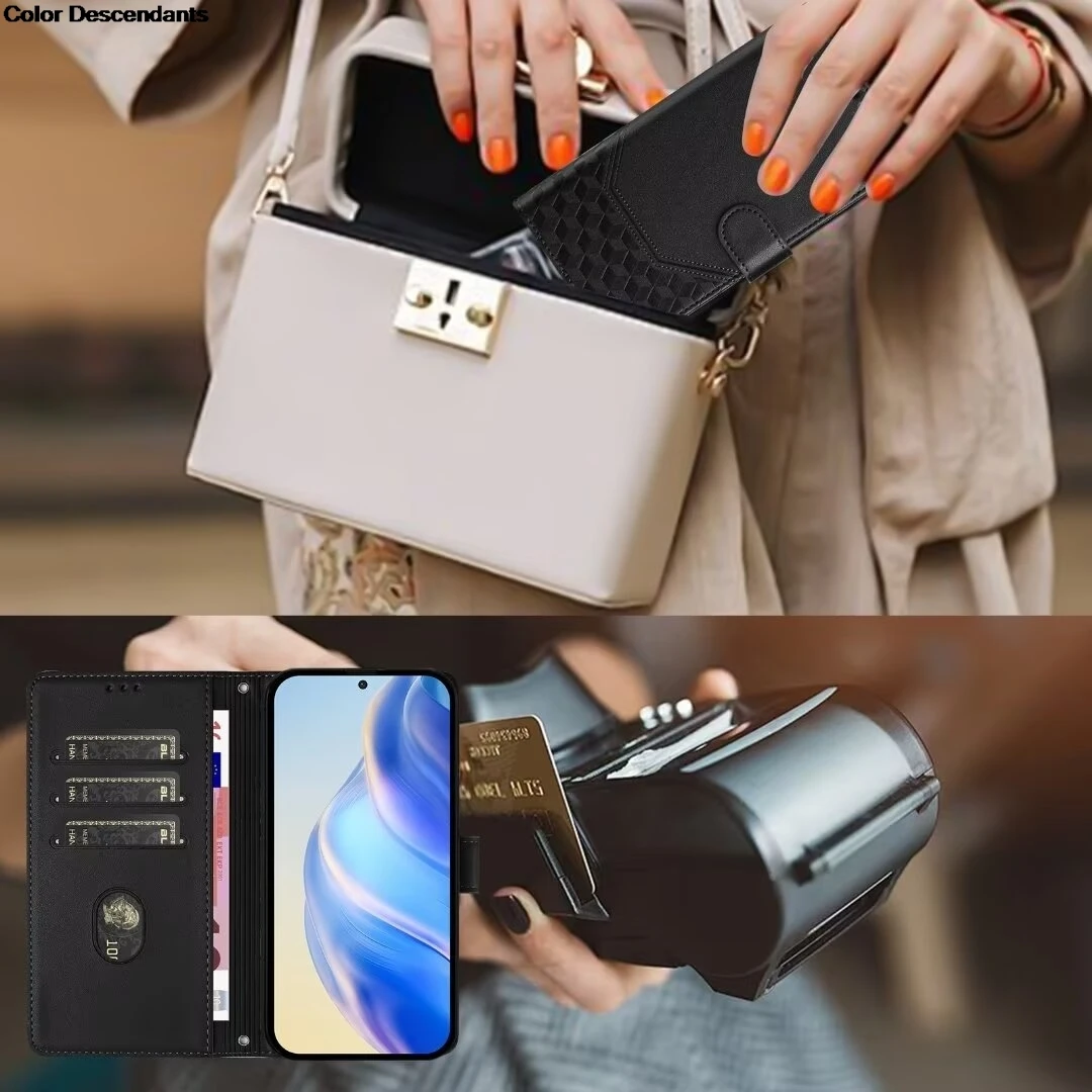 Premium Flip PU Leather Wallet Phone Case with Card Slot and Book Cover Design