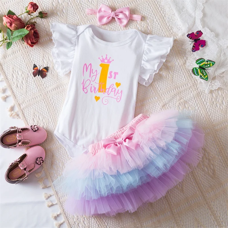 Ladies Dresses Ross Dress For Less Kids Tutu Dress Happy Birthday Baby  Dress Cotton Bodysuit Tutu Baby Girl Birthday Dress Set Piece Tutu