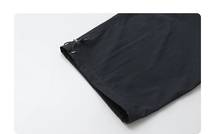 CHIC VEN Women Pants Solid Loose Casual Outdoor Workwear Female Wide Leg Trousers Drawstring Windproof Spring Autumn 2025