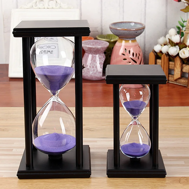 5-60 Minutes Wooden Hourglass Modern Sandglass Creative Birthday Gifts Kitchen Timer Home Decoration Sand Clock Office Ornaments