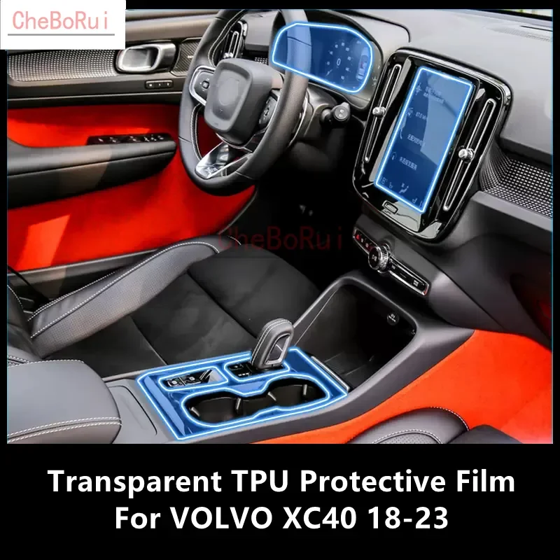 Per Volvo Xc40 18-23 Car Interior Center Console Pellicola Protettiva In Tpu Trasparente Accessori Per Pellicole Di Riparazione Antigraffio Refit