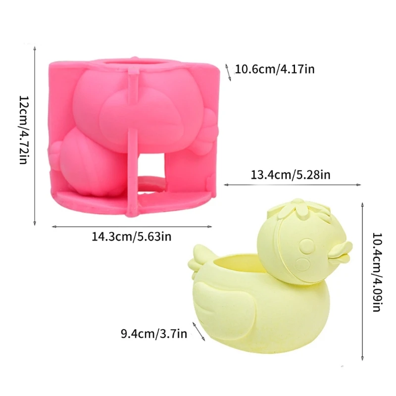 Silicone Molds DIY Cement Succulent Planter Flower Pots Mold Pen Holder