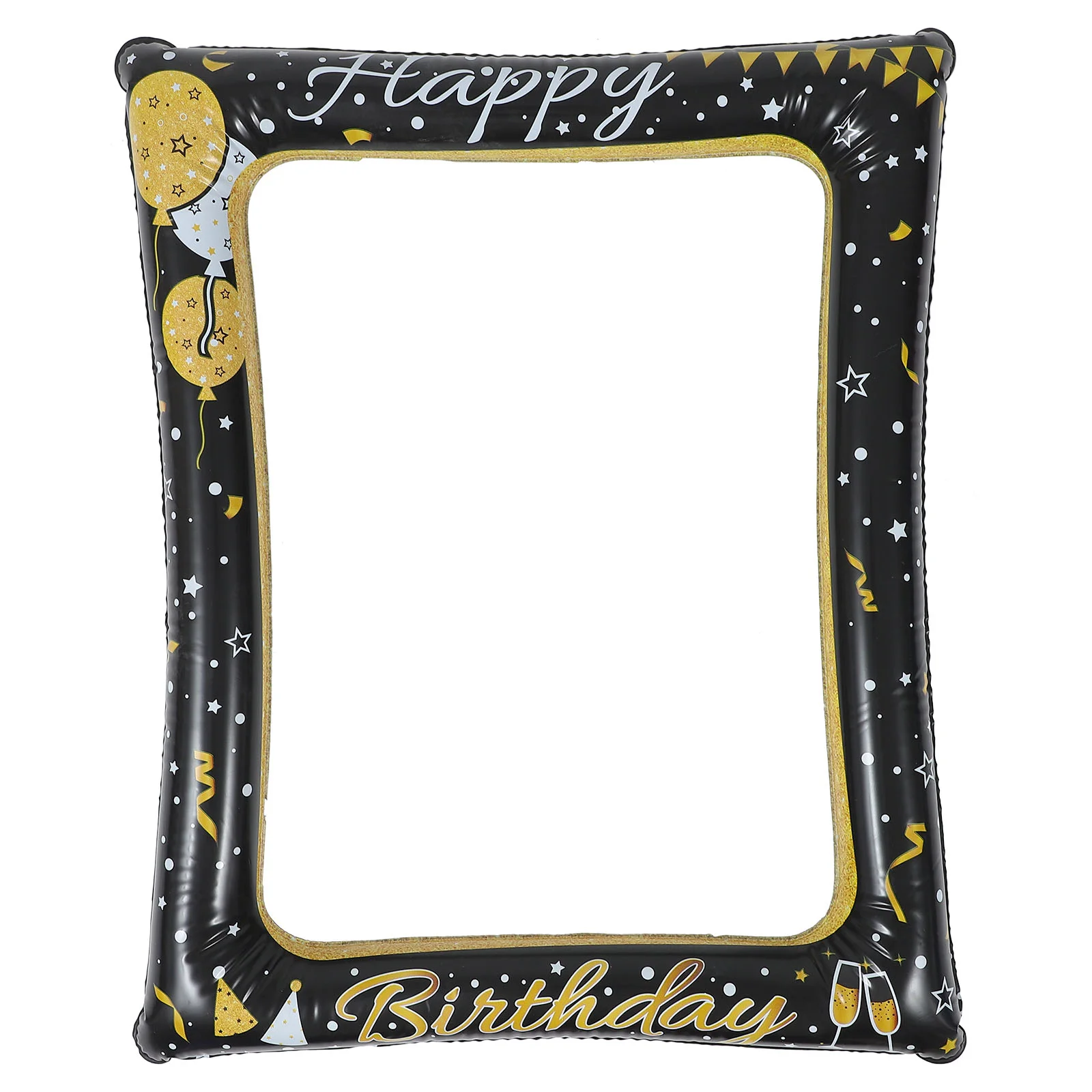 Moldura De Foto De Aniversário Inflável, selfie Booth Party Props, fotografia flutuante Happy Photobooth Favors, molduras de PVC