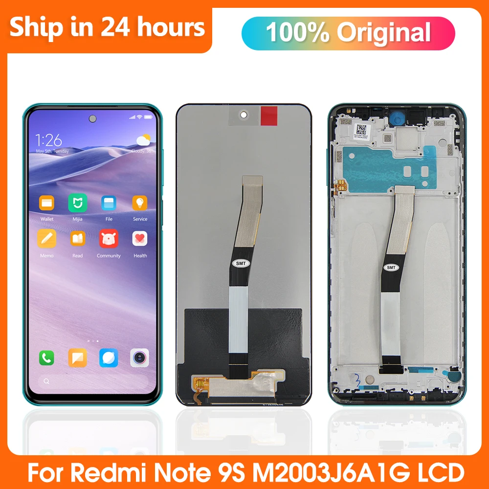 6.67" Original Display For Xiaomi Redmi Note 9S LCD Screen Replacement ...