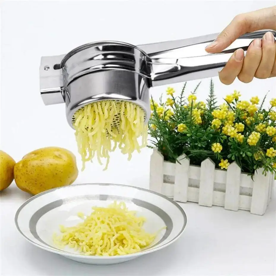 1 Pcs Stainless Steel Manual Juicer Vegetable Juicer Fruit Lemon Juicer Garlic Puree Potato Press Juicer