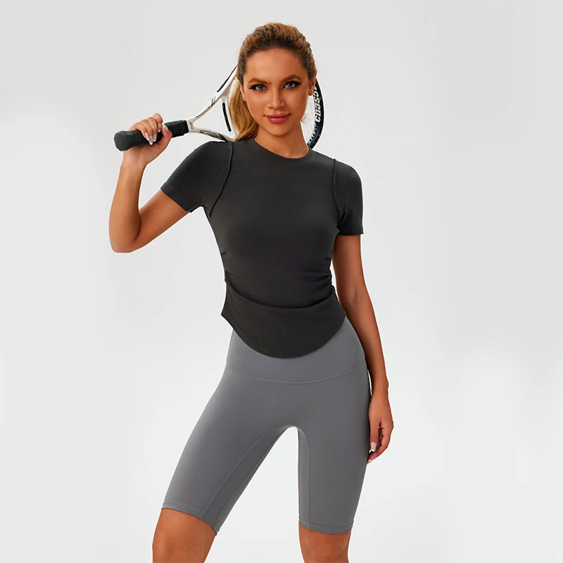 Women's T-shirts Sport Top Womans Clothing Sports Shirt Woman Women's Dry Fit T-shirt Gym Woman Clothes Fitness Compression Yoga