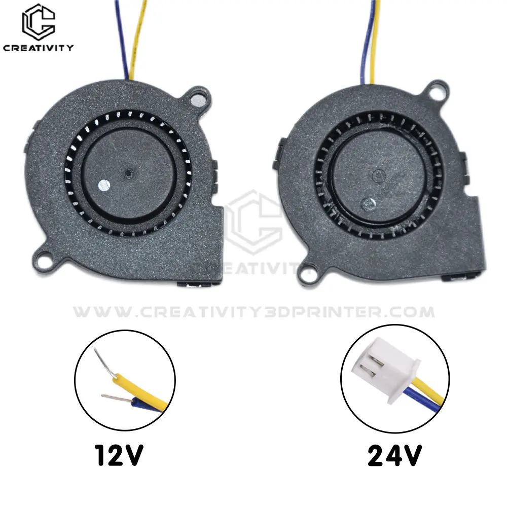 Fan 12V 24V Cooling Turbo Brushless 3D Printer Parts 2Pin For Extruder DC Cooler Blower Plastic 4010 5015 cooling fan