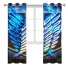 Wings of Liberty Attack on Titan Retro Shading Curtains  for Living Room Decoration Window Curtain 2 PC  3