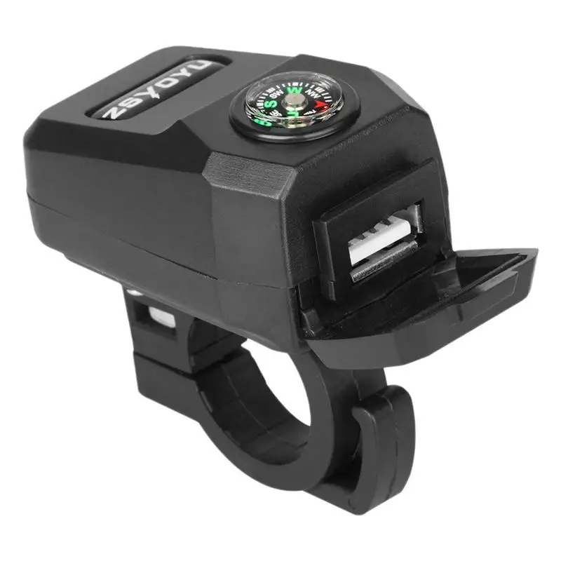 

Motorcycle USB Fast Charger Motorbikes Handlebar Mounted Compass Phone Charger Bikes Power Outlet USB Port Charger Accessories