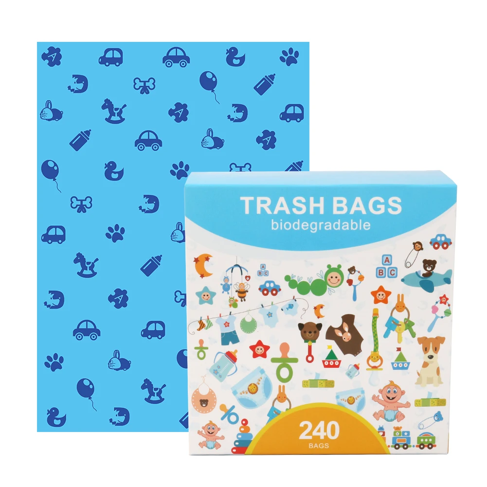 375 Count Diaper Disposal Bags, Trash Bags,3.4 Gal, 15x20