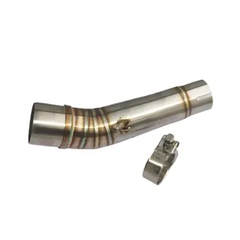 ท่อเชื่อมต่อกลางท่อไอเสียสำหรับรถมอเตอร์ไซค์ฮอนด้า NC700 NC700X NC750 NC750X ขนาด 51 มม. ท่อเก็บเสียง 1