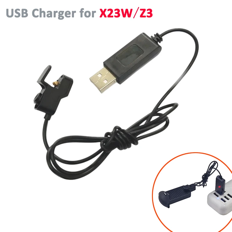 

USB Charger Cable Spare Part for RC Drone SYMA X23 X23W Battery Charger Part 3.7V Charger Cable Accessory