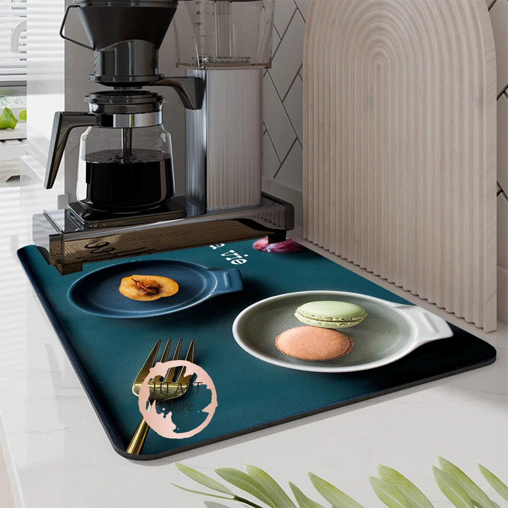 KitchenWaterAbsorbentPadDiatomiteDryingDishesDrainMatfor