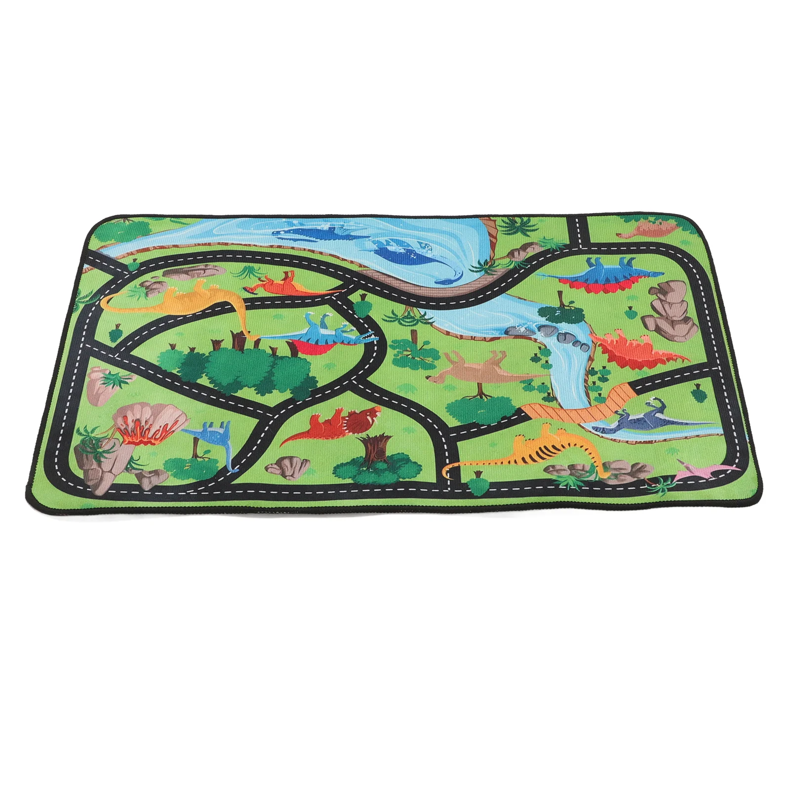Children's Play Mat Foldable Toddler Toy Track Rug Car Dinosaur Polyester for Toddlers Carpet 5