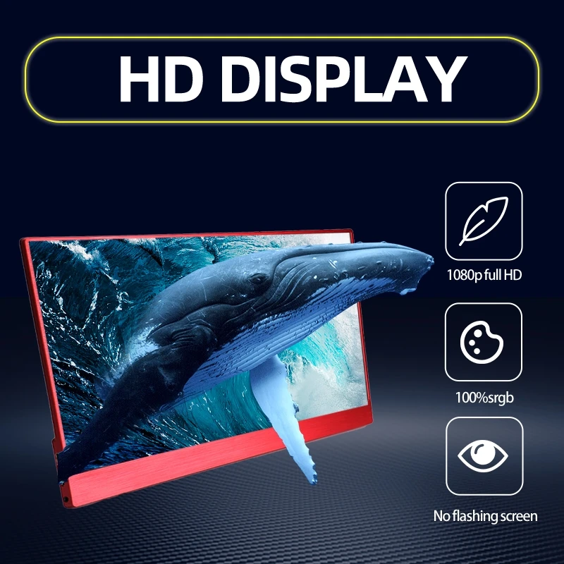 ޴  1080P IPS г, CŸ HDMI ȣȯ ÷, Ʈ, PS4, ġ, Xbox  ֿܼ , 15.6 ġ
