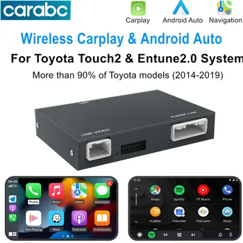 CARABC Wireless Apple Carplay Android Auto Per TOYOTA RAV4 Corolla Tacoma Camry CHR Tundra Highlander Prius 4Runner Yaris Modulo