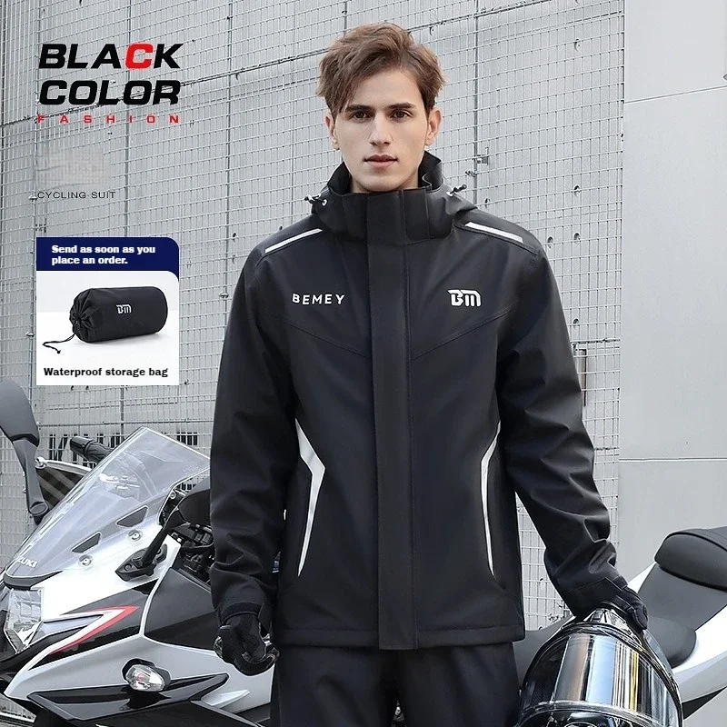 Motorcycle Raincoat Reflection Camping Hiking Fishing Raincoat Moto Suit Rainstorm Prevention Jacket Pants Motorcyclist