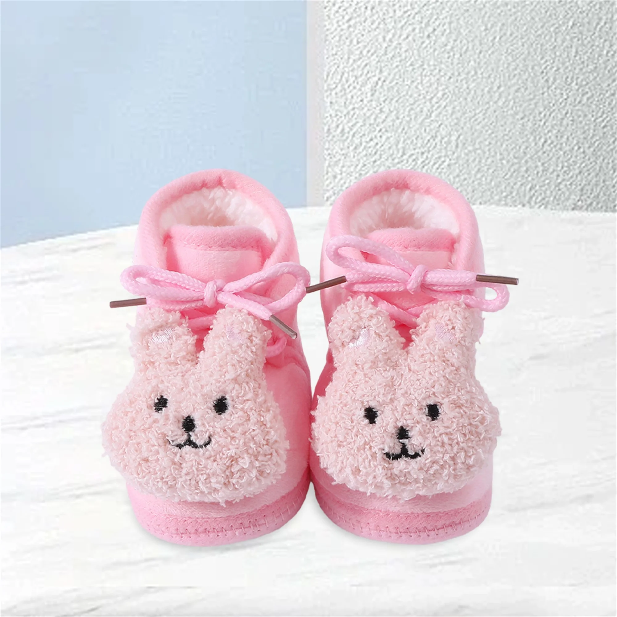 Infant Snow Boots Cozy Soft Sole Anti-Slip Winter Shoes for Baby Girls and Boys First Walker Toddler Booties