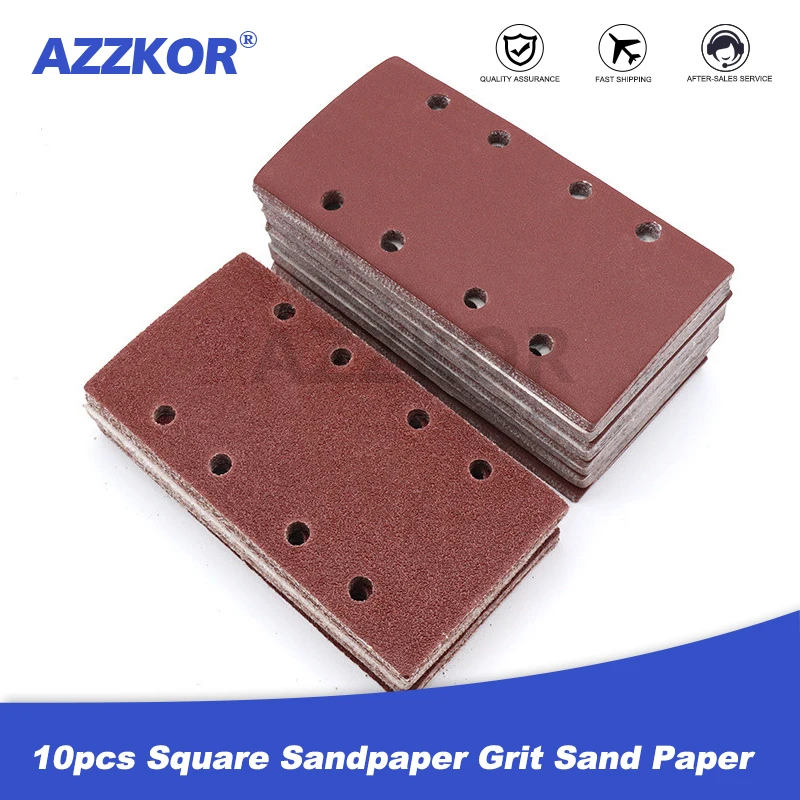 Square Sandpaper Grit Flocking Sand Paper Special Shaped Disc Abrasive Stone Glass Grinder For