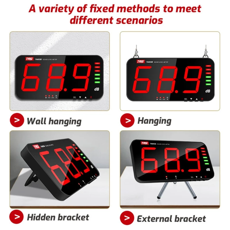 튼튼한 소음 검사자 온도 습도 측정에 의하여 착색되는 LED 스크린