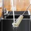 Kitchen Cleaning Brush L-shaped Coffee Tea Glass Cup Baby Bottle Brush Hangable Wooden Handle Cleaner dish brush Cup cleaner 4