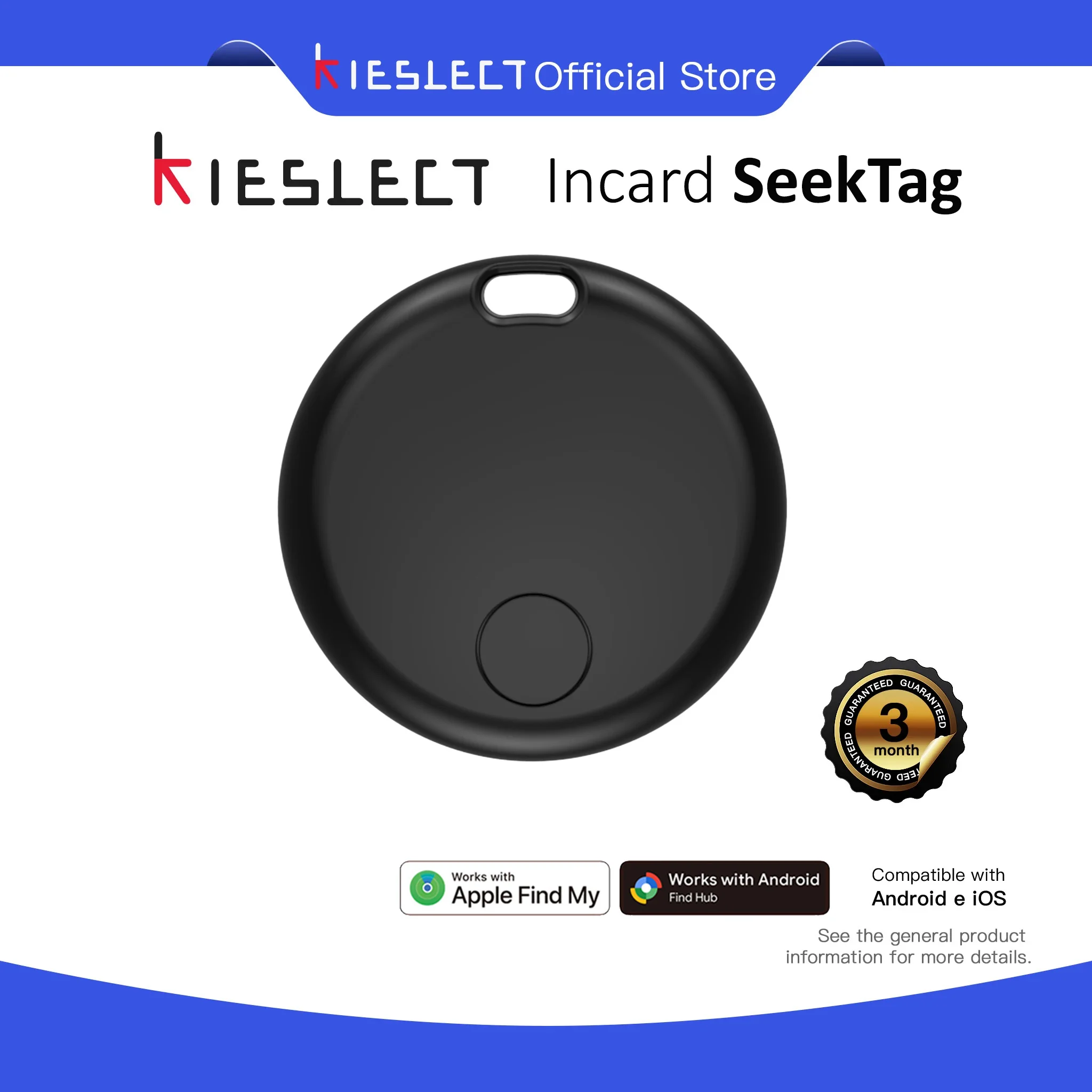Kieslect Incard SeekTag IP67 עמיד לאבק ולמים Bluetooth 5.4