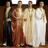 Eid al Fitr Islamic Clothing Men's Moroccan Open Muslim Kimono Ethnic Prayer Robe Robe