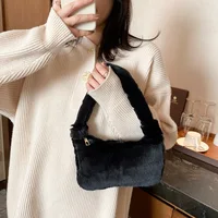 New Trendy and Fashionable Girls and Girls Handheld Plush Bag - Image 2