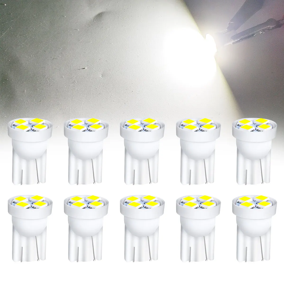10 Teile/satz Auto Licht T10 4SMD 1210 Hohe Helligkeit LED Chips Blau LED Licht Auto Lesen Licht Spielen und Stecker lange Lebensdauer – Detail 6