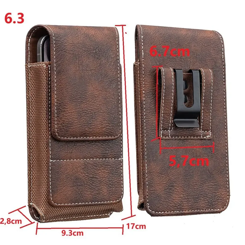 PU Leather Outdoor Waist Pack with Belt Clip - Universal Smartphone Pouch