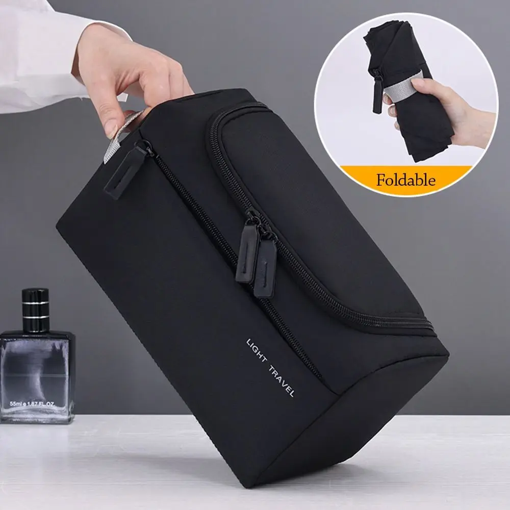 3-in-1 Travel Toiletry Bag Oxford Cloth Lightweight Waterproof Shaving Bag Makeup Bag Large-Capacity Makeup Organizer Men