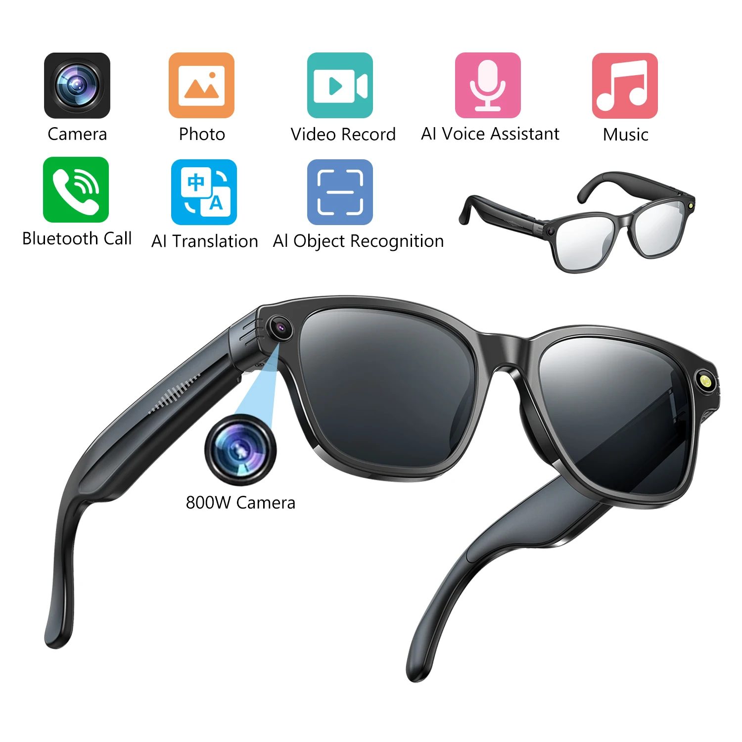 Lentes Inteligentes Gafas Bluetooth Gafas Espia Lentes - Main Image